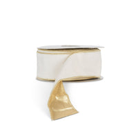 Softy Velvet Metallic Dupioni Fused Ribbon, 10 Yards, 2.5