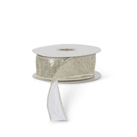Silver Sequin Embroidered Ribbon, 10 Yards, 1.5