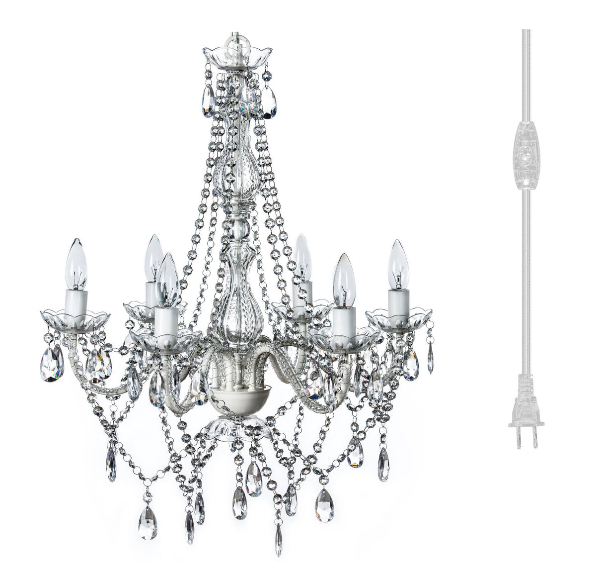 Farah 6 Light Crystal Chandelier