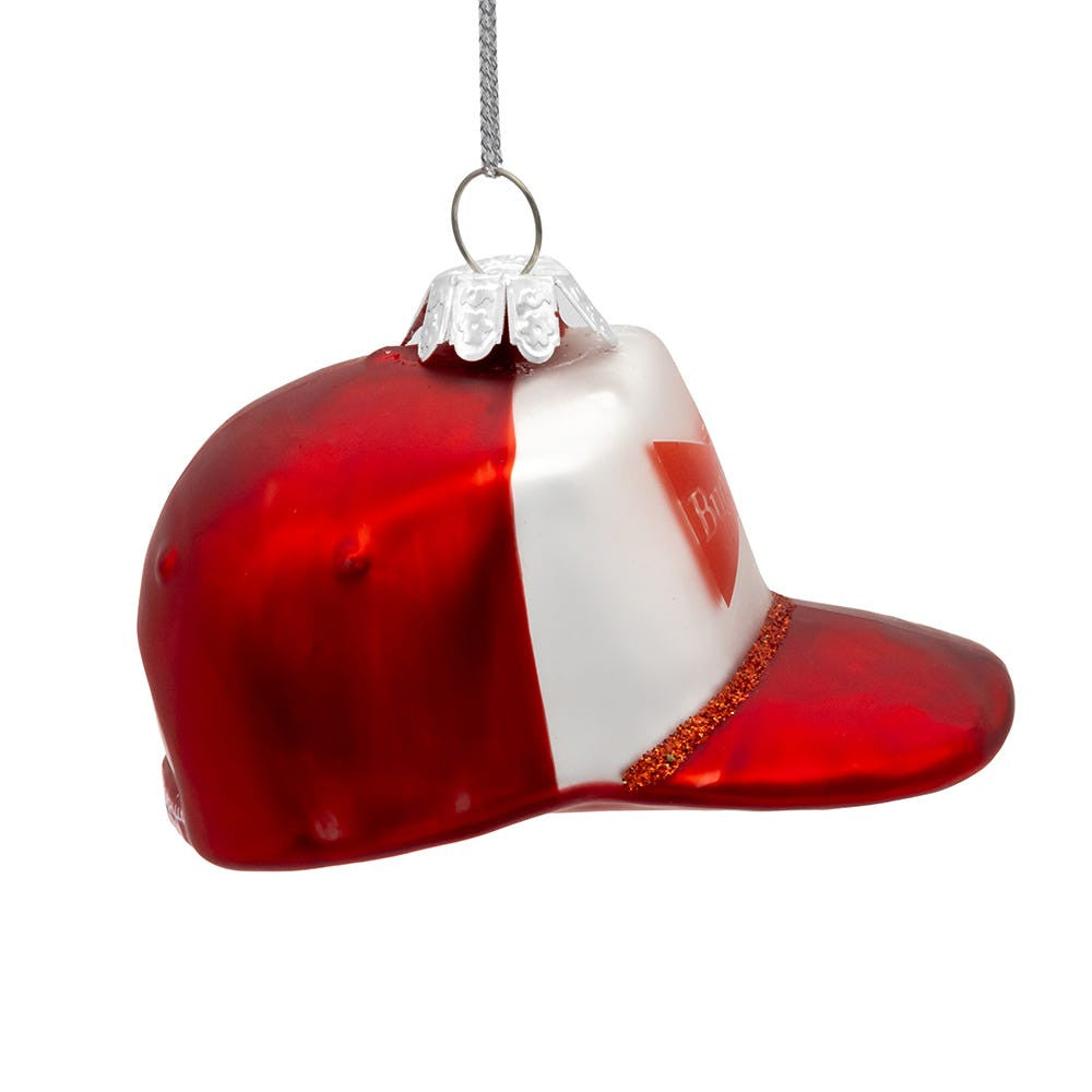 Budweiser® Glass Hat Ornament