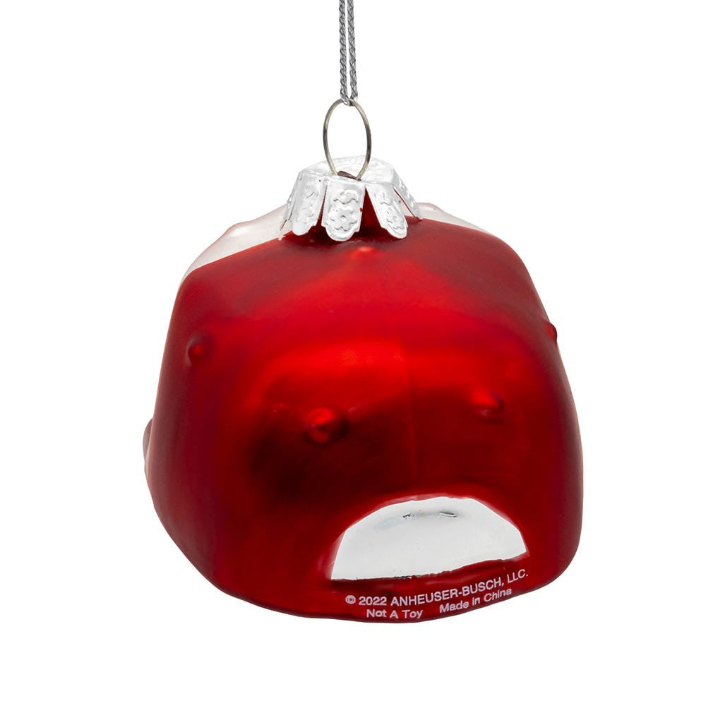 Budweiser® Glass Hat Ornament