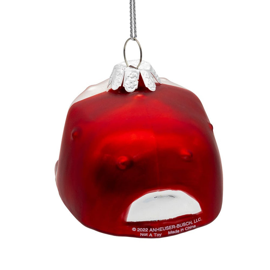 Budweiser® Glass Hat Ornament