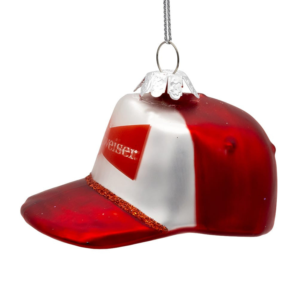 Budweiser® Glass Hat Ornament