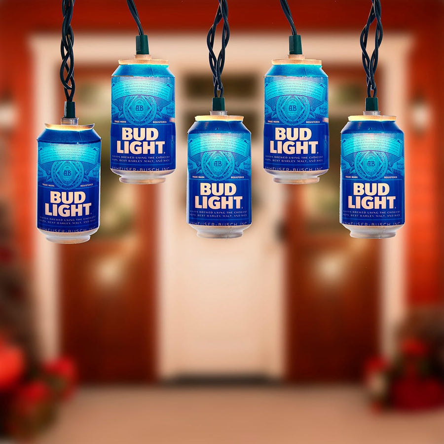 9' UL 10L Budweiser® Bud Light Beer Can New Logo Light Set