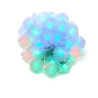 16.3' UL 50L Spiked Snowball Double Flash Light Set With Clear Wire