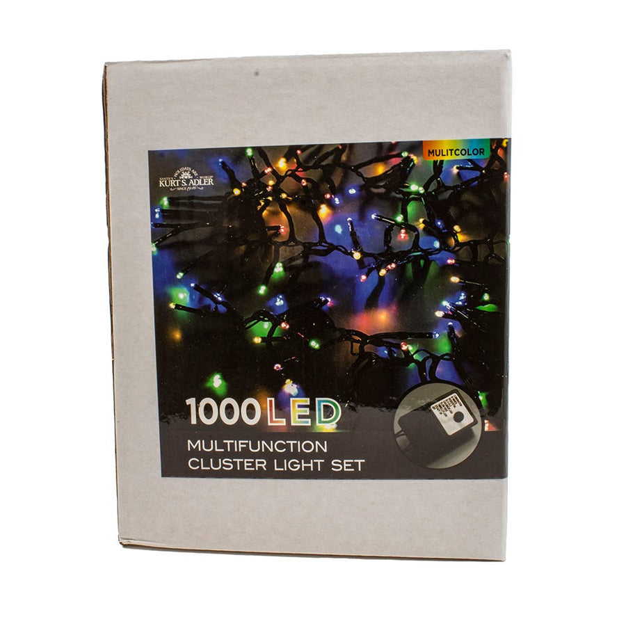 33' 1000L Multicolor LED Multifunction Connectible Cluster Garland