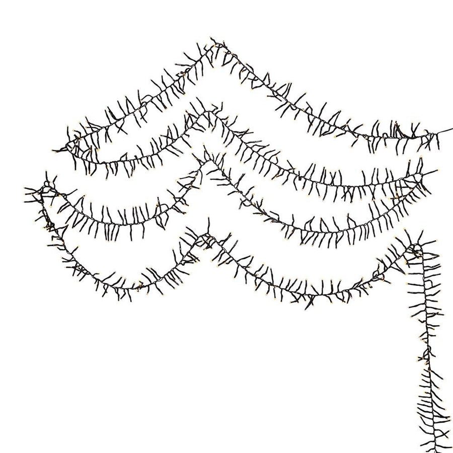 33' 1000L Warm White LED Multifunction Connectible Cluster Garland