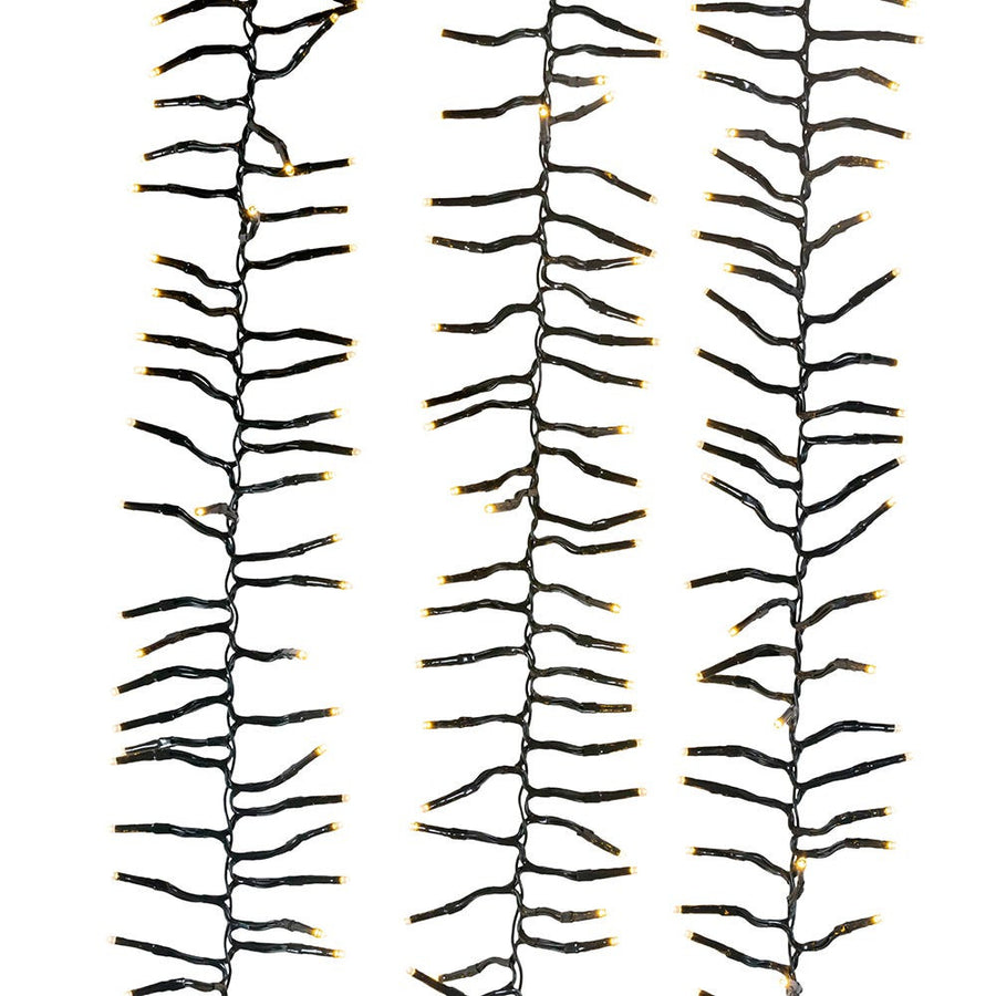 33' 1000L Warm White LED Multifunction Connectible Cluster Garland