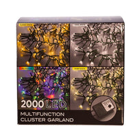 65' 2,000L Classic White LED Multifunction Connectible Cluster Garland