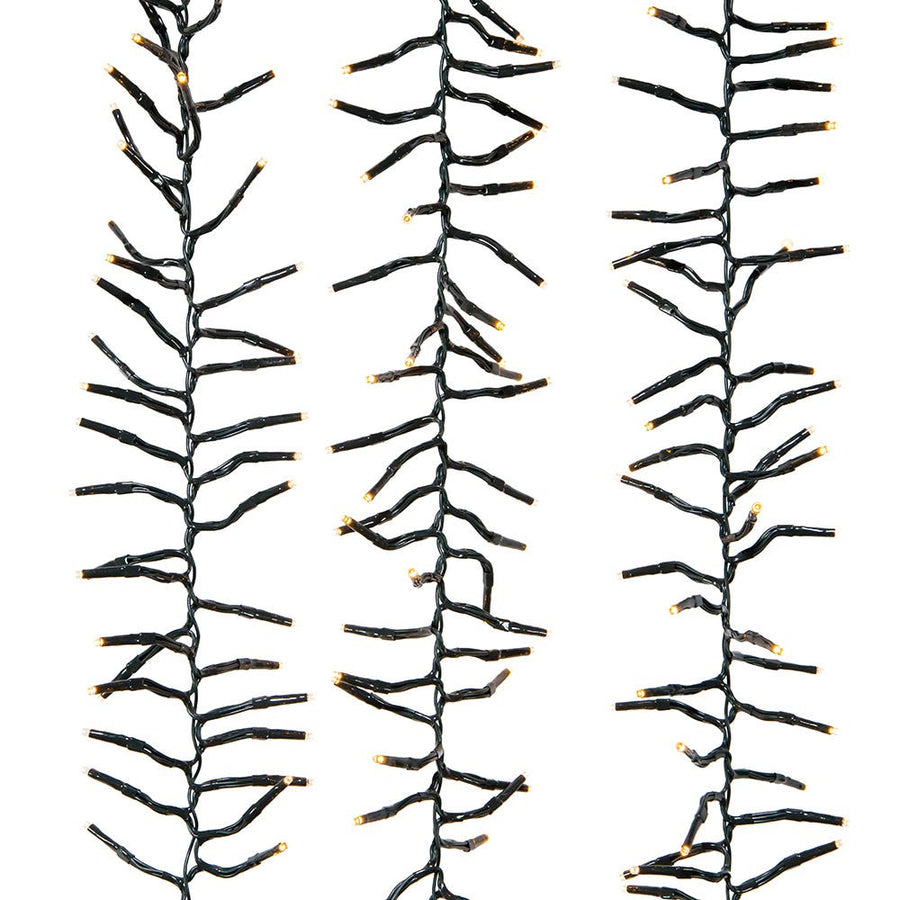 65' 2,000L Classic White LED Multifunction Connectible Cluster Garland