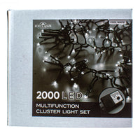 65' 2,000L Cool White LED Multifunction Connectible Cluster Garland