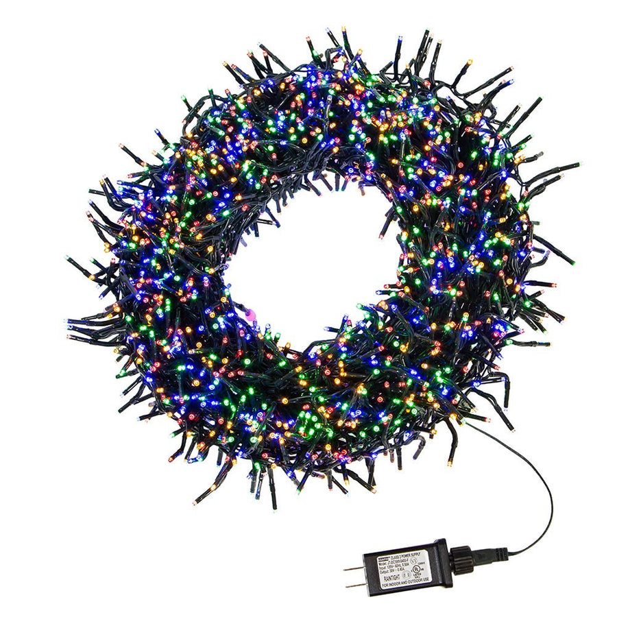 65' 2,000L Multicolor LED Multifunction Connectible Cluster Garland