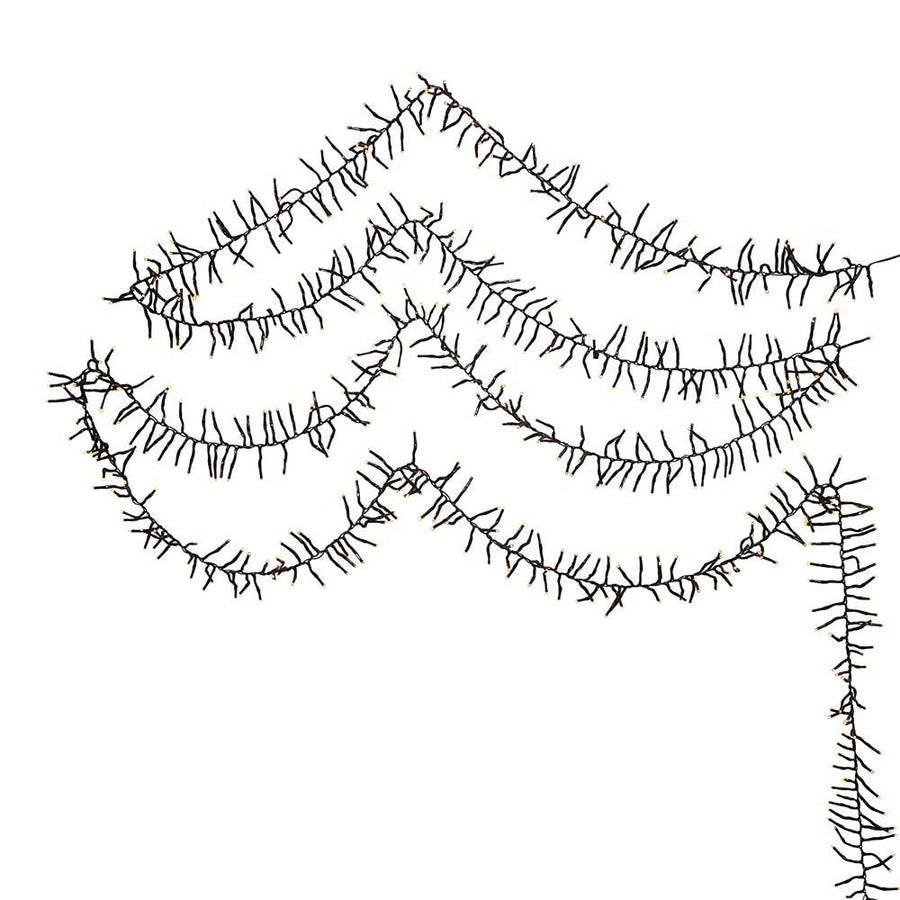 65' 2,000L Warm White LED Multifunction Connectible Cluster Garland