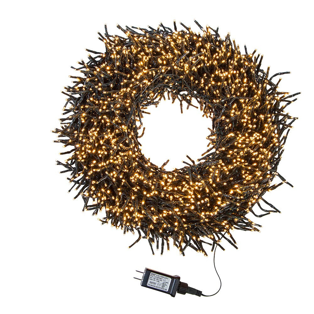 98' 3,000L Classic White LED Multifunction Connectible Cluster Garland