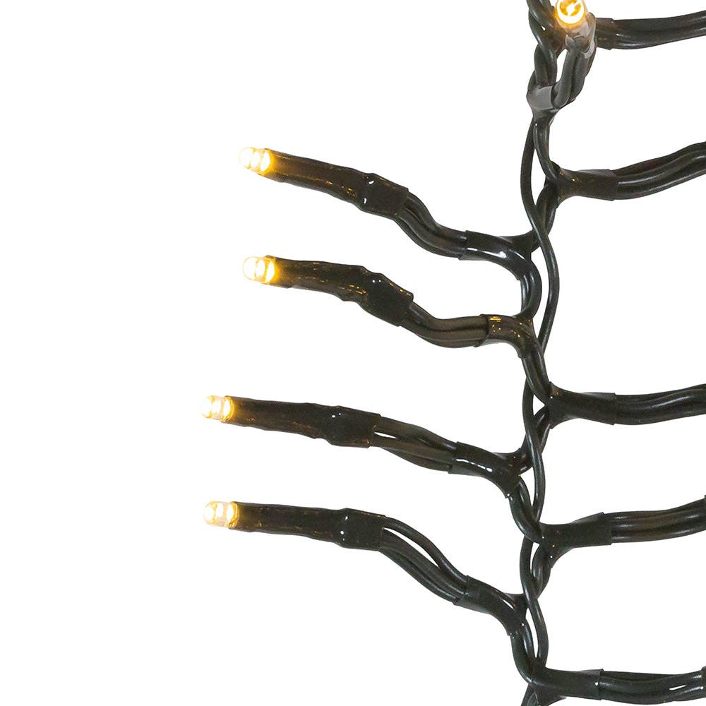 98' 3,000L Warm White LED Multifunction Connectible Cluster Garland