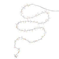 9.8' 300L Multicolor Superbright LED Silver Wire Cluster Garland