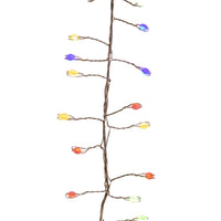 9.8' 300L Multicolor Superbright LED Silver Wire Cluster Garland