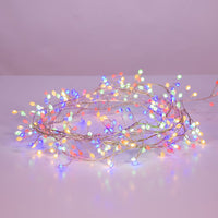 9.8' 300L Multicolor Superbright LED Silver Wire Cluster Garland