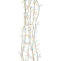 9.8' 300L Multicolor Superbright LED Silver Wire Cluster Garland