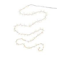9.8' 300L Warm White Superbright LED Silver Wire Cluster Garland