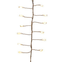 9.8' 300L Warm White Superbright LED Silver Wire Cluster Garland