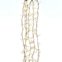 9.8' 300L Warm White Superbright LED Silver Wire Cluster Garland