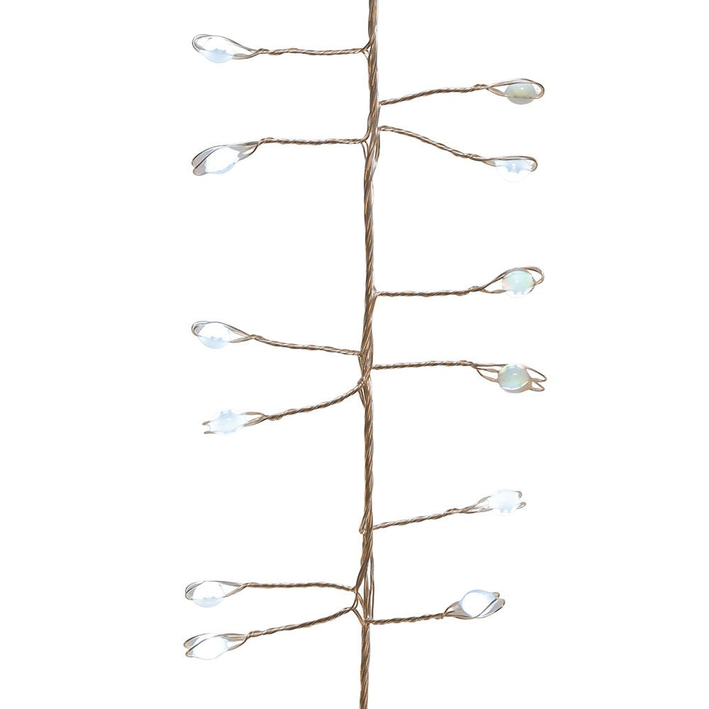 9.8' 300L Cool White Superbright Twinkle LED Silver Wire Cluster Garland