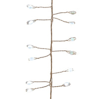 9.8' 300L Cool White Superbright Twinkle LED Silver Wire Cluster Garland