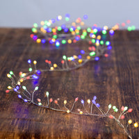 9.8' 300L RGB Superbright Twinkle LED Silver Wire Cluster Garland