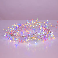 9.8' 300L RGB Superbright Twinkle LED Silver Wire Cluster Garland