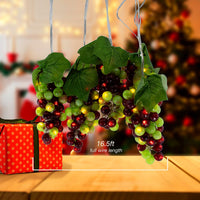 5.3' 100L Green and Burgundy Grape Cluster LED Light Set