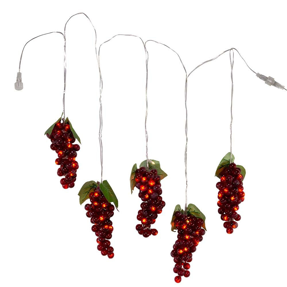 5.3' 100L Burgundy Grape Cluster LED Light Set