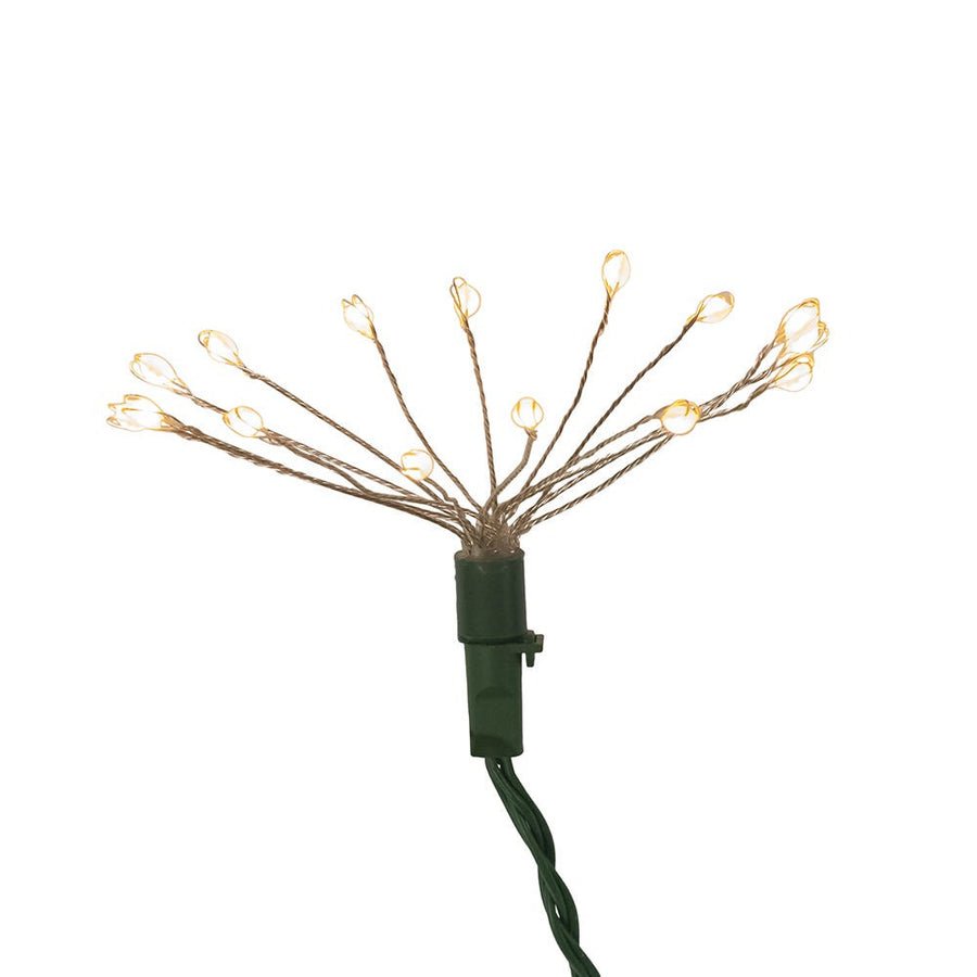 12' 75L Classic White Superbright LED Cluster Burst Light With Green Base