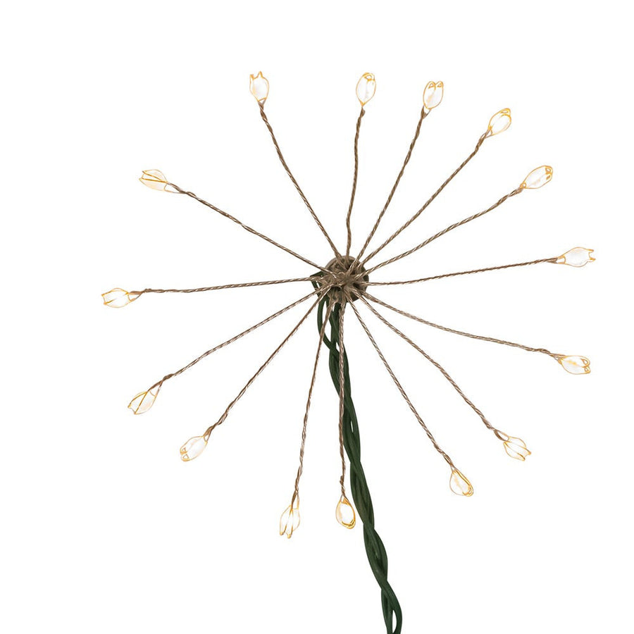 12' 75L Classic White Superbright LED Cluster Burst Light With Green Base
