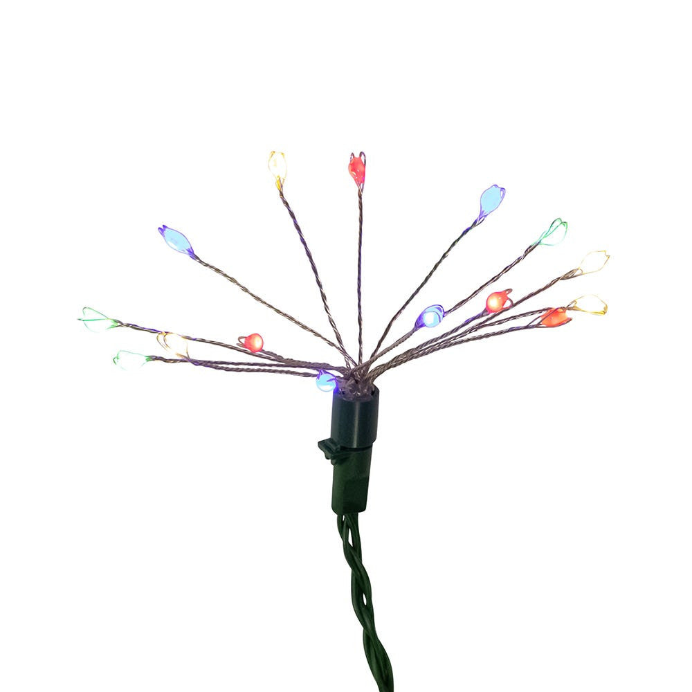 12' 75L Multicolor Superbright LED Cluster Burst Light With Green Base