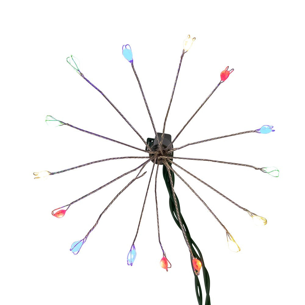 12' 75L Multicolor Superbright LED Cluster Burst Light With Green Base