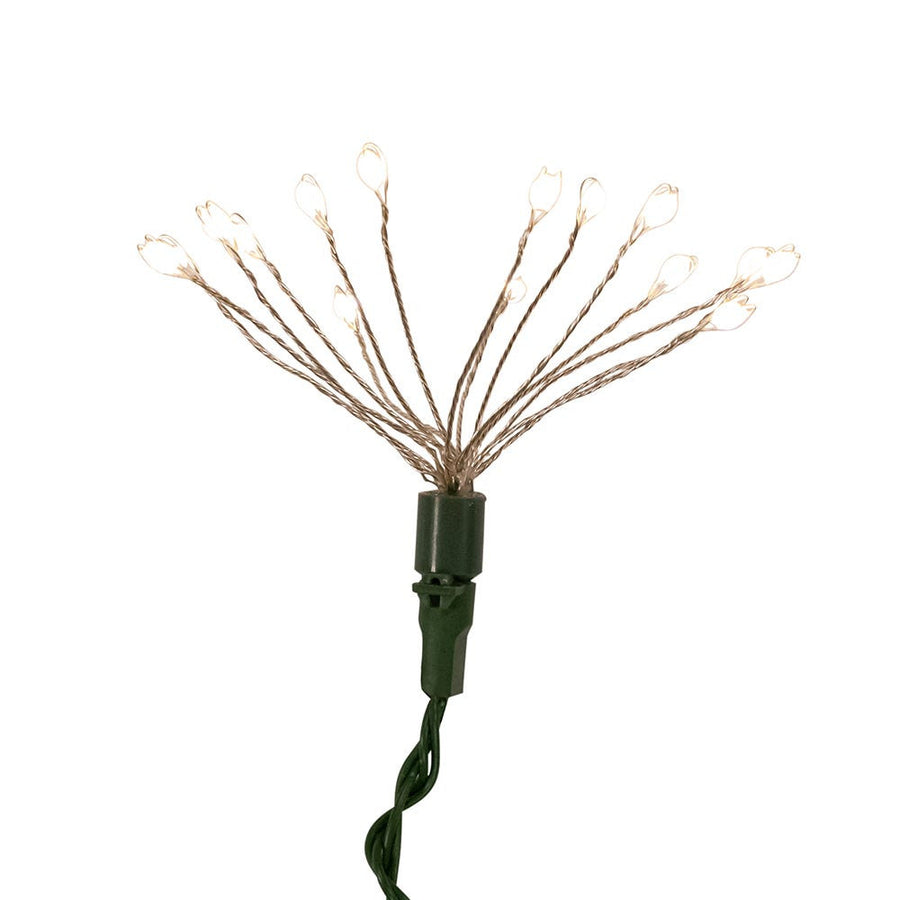 12' 75L Warm White Superbright LED Cluster Burst Light With Green Base