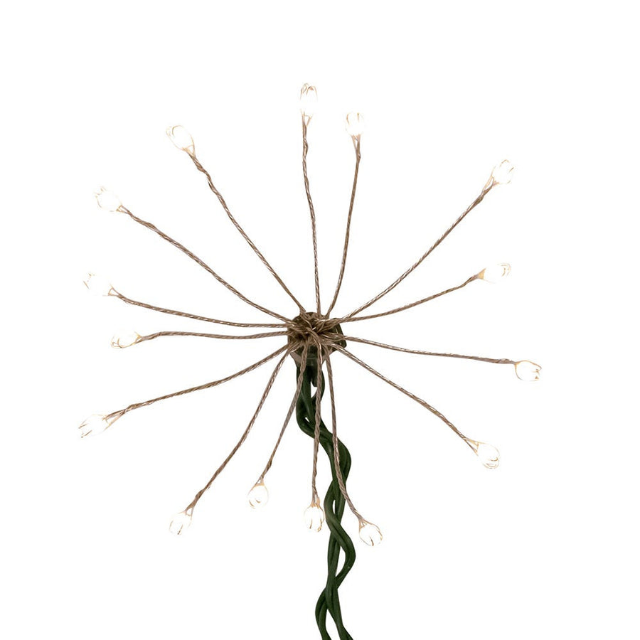 12' 75L Warm White Superbright LED Cluster Burst Light With Green Base
