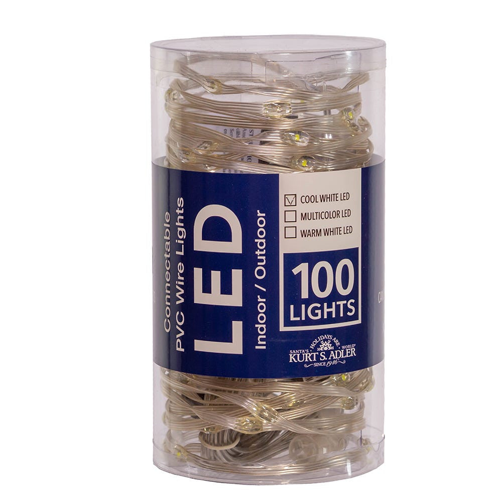33' 100L Cool White LED Ribbon Light With Clear PVC Wire In PDQ