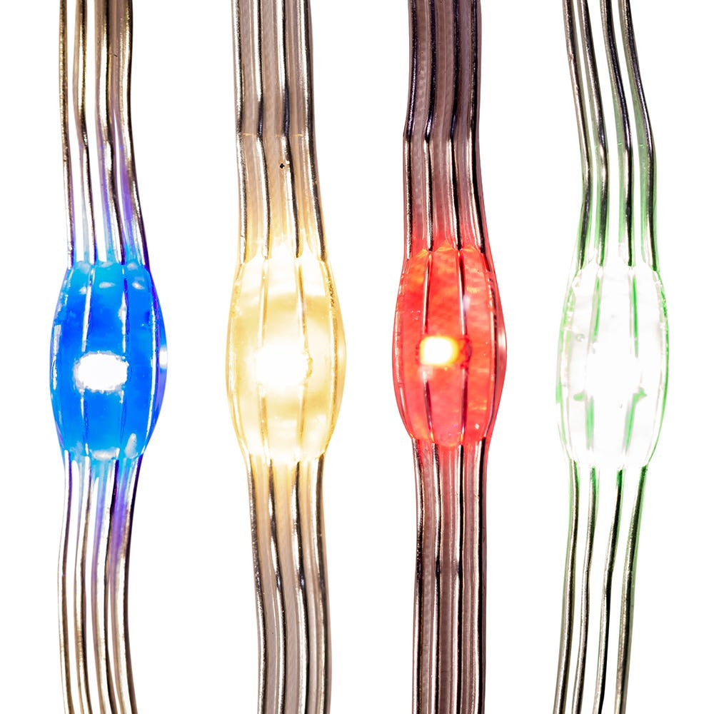33' 100L Multicolored LED Ribbon Light With Clear PVC Wire In PDQ