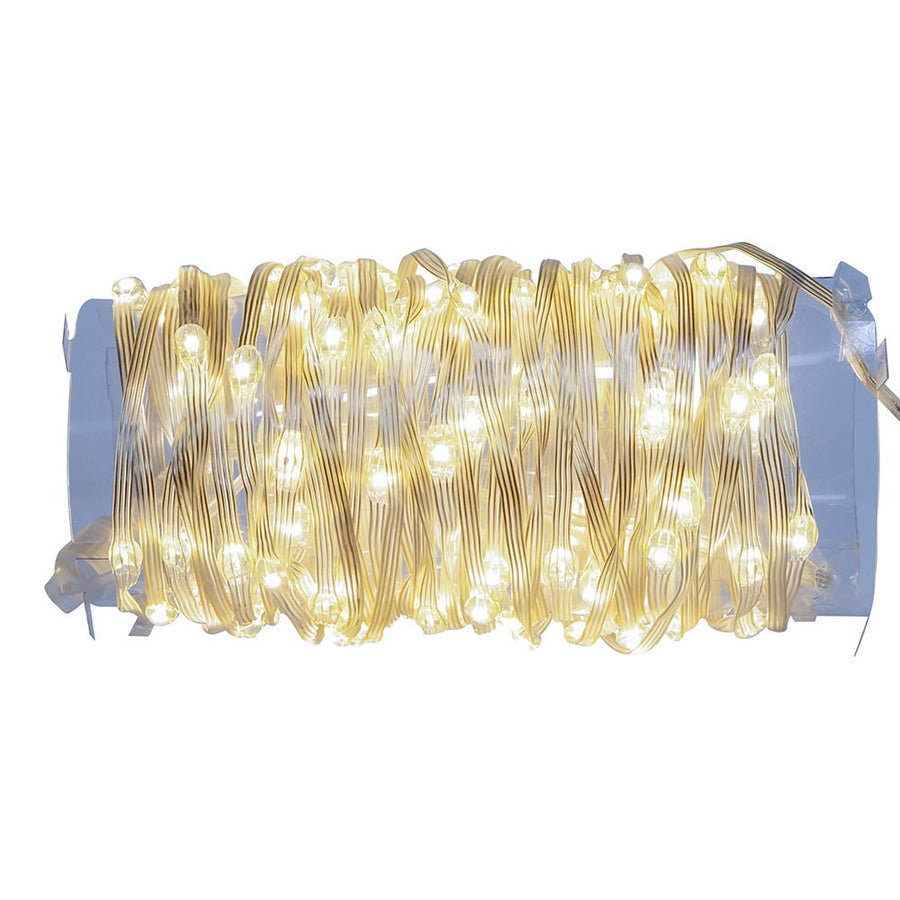 33' 100L Warm White LED Ribbon Light With Clear PVC Wire In PDQ