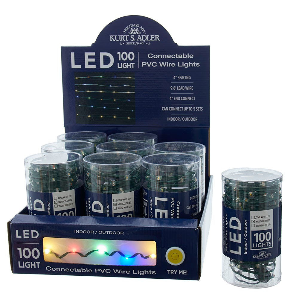 33' 100L Multicolored LED Ribbon Light With PVC Wire In PDQ