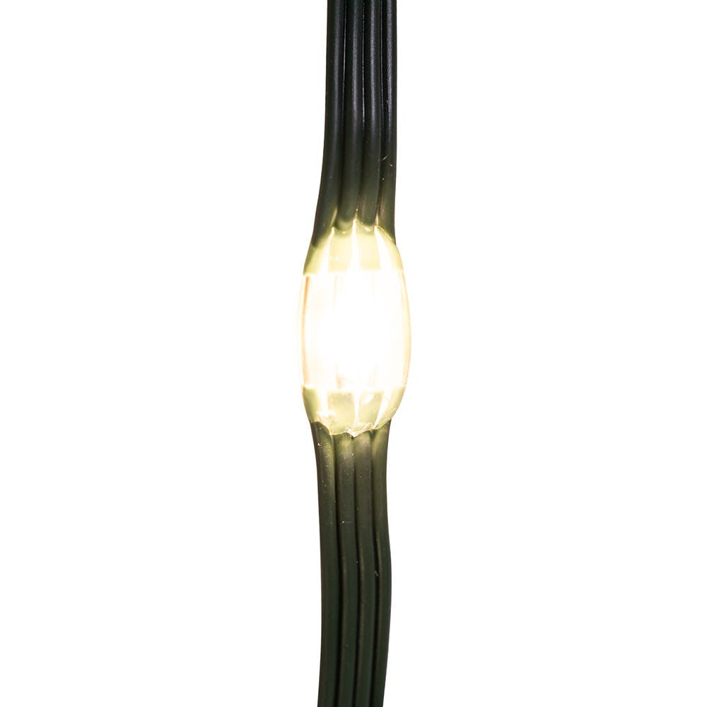 33' 100L Warm White LED Ribbon Light With Green PVC Wire In PDQ