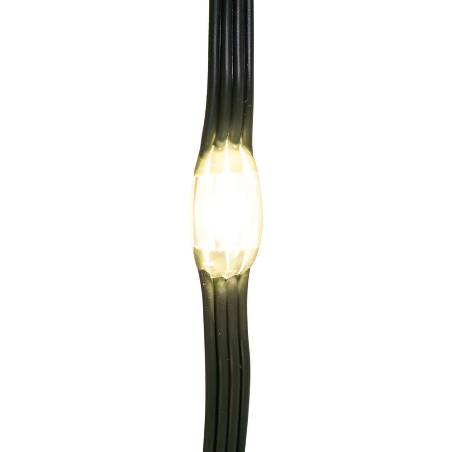 33' 100L Warm White LED Ribbon Light With Green PVC Wire In PDQ