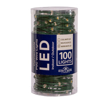 33' 100L Warm White LED Ribbon Light With Green PVC Wire In PDQ