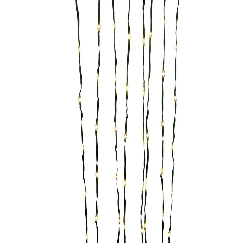 33' 100L Warm White LED Ribbon Light With Green PVC Wire In PDQ