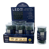 33' 100L Warm White LED Ribbon Light With Green PVC Wire In PDQ