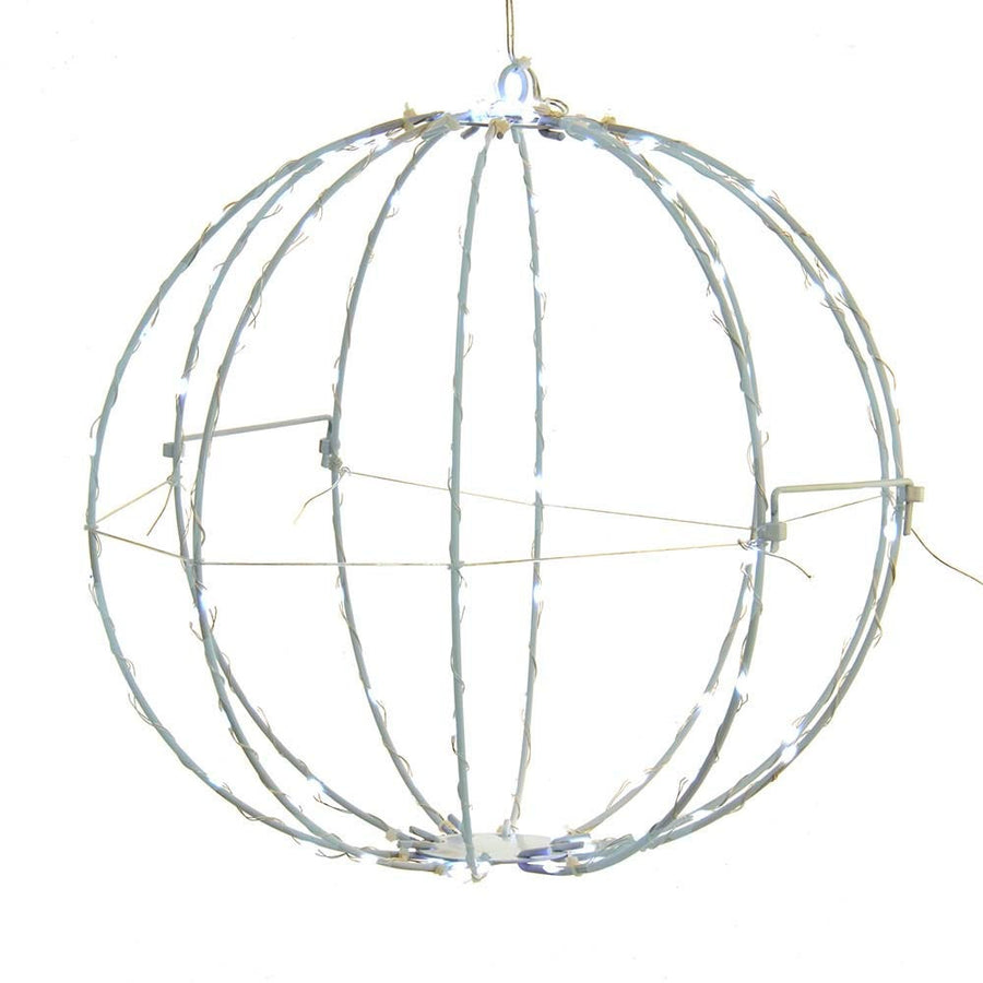 12" 100L Cool White Superbright LED White Painted Foldable Metal Sphere
