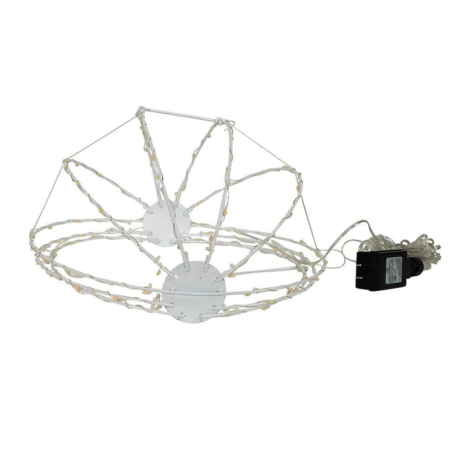 12" 100L Warm White Superbright LED White Painted Foldable Metal Sphere