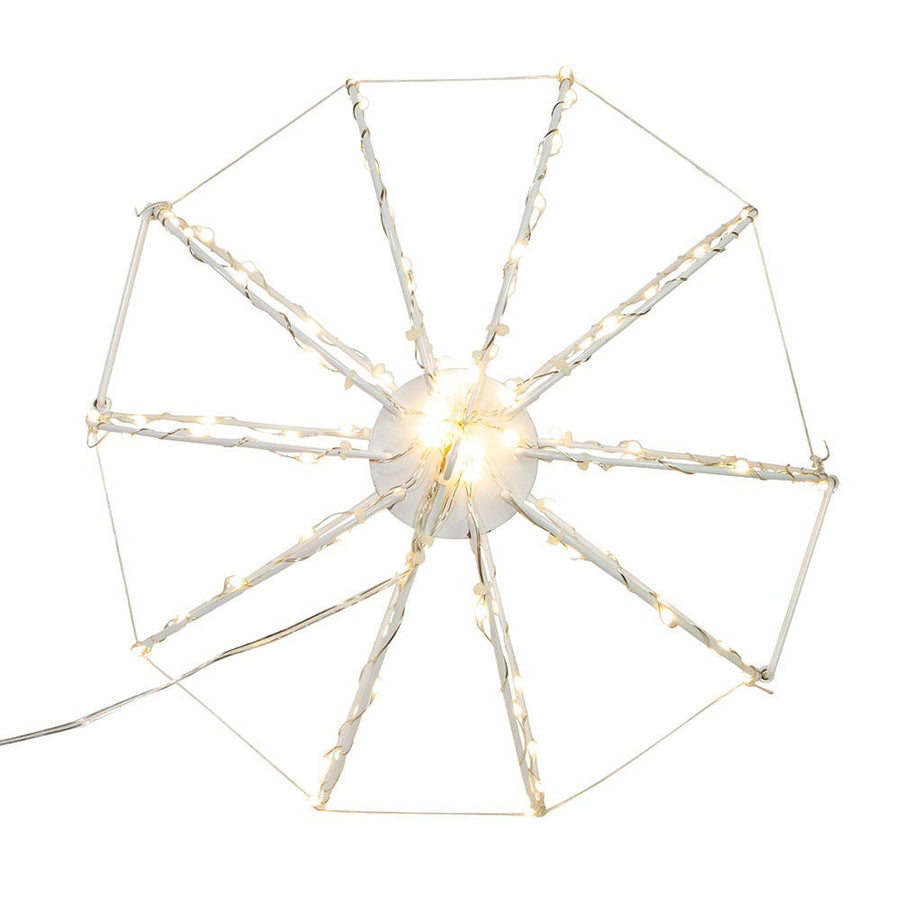 12" 100L Warm White Superbright LED White Painted Foldable Metal Sphere